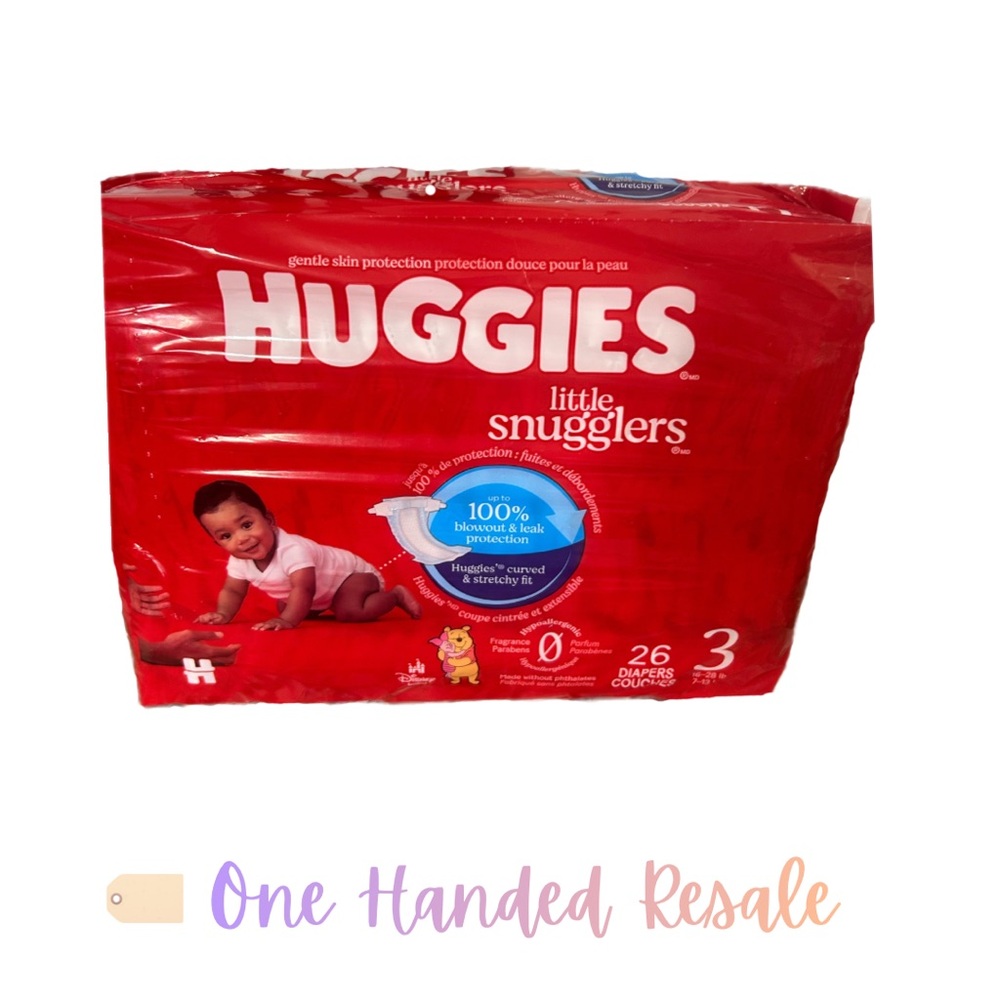 🍼 Huggies Little Snugglers Diapers Unopened Baby Shower Gift Spare Size 3